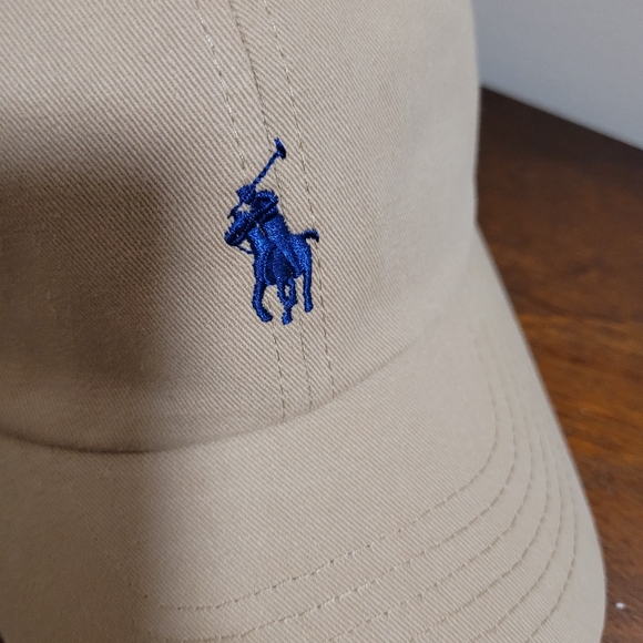 Ralph Lauren The Iconic Cotton Chino Tan Khaki Baseball Cap - Picture 6 of 10